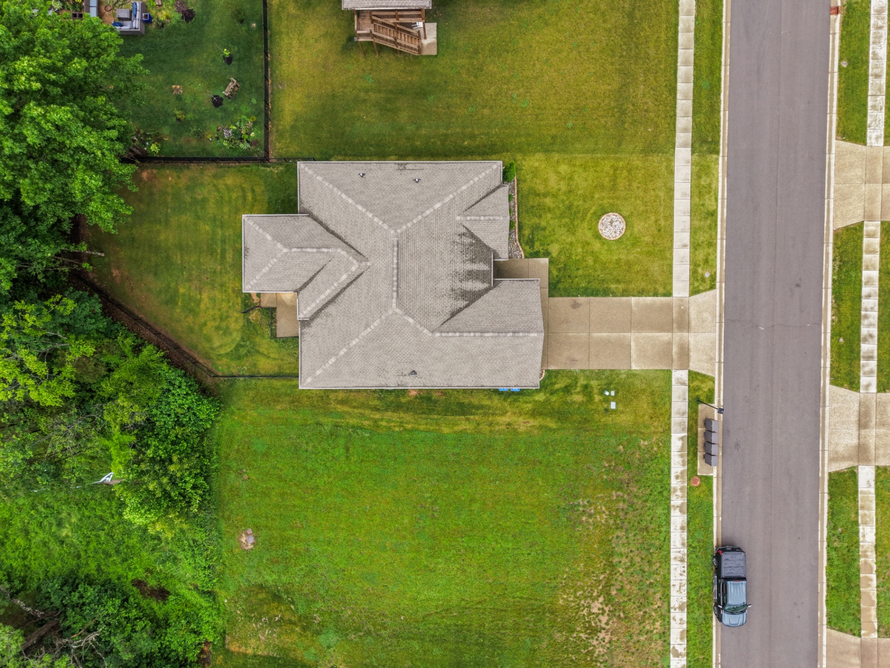 Aerial view of the property