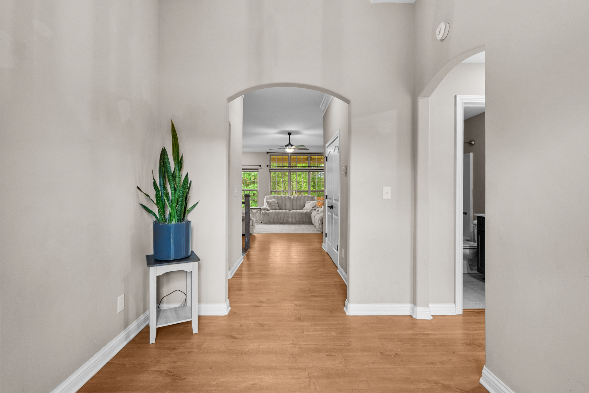 Foyer with arched doorways